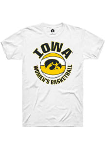 Rally Iowa Hawkeyes White Basketball arena Short Sleeve Fashion T Shirt