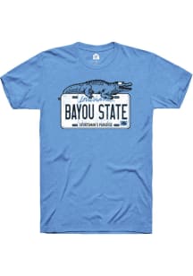 Rally Louisiana Blue Bayou State License Plate Short Sleeve Fashion T Shirt