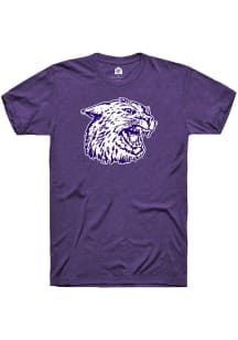 Rally K-State Wildcats Purple Ratty cat Willie Short Sleeve Fashion T Shirt