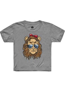 Rally Wizard of Oz Youth Grey Aviator Lion Short Sleeve T-Shirt