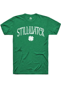 Rally Stillwater Green Shamrock Design Short Sleeve Fashion T Shirt
