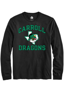 Rally Carroll High School Dragons Black No 1 graphic Long Sleeve T Shirt