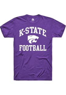 Rally K-State Wildcats Purple No 1 graphic football Short Sleeve T Shirt