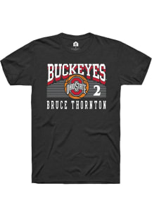 Bruce Thornton  Ohio State Buckeyes Black Rally NIL Marquee Player Short Sleeve T Shirt