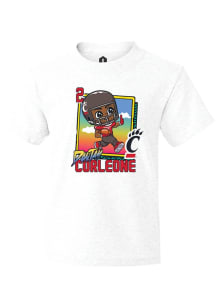 Dontay Corleone  Rally Cincinnati Bearcats Youth White Bobbleheads Graphic Short Sleeve T-Shirt
