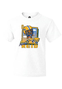 Desmond Reid  Rally Pitt Panthers Youth White Bobbleheads Style Short Sleeve T-Shirt