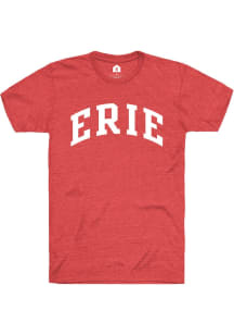Rally Erie Red Wordmark Short Sleeve Fashion T Shirt
