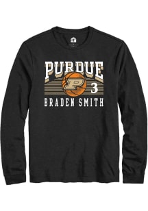 Braden Smith  Purdue Boilermakers Black Rally NIL Marquee Player Long Sleeve T Shirt