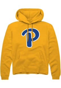 Rally Pitt Panthers Mens Gold P script Long Sleeve Hoodie