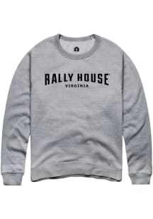 Rally  Mens Grey Employee Tees Long Sleeve Crew Sweatshirt