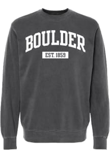 Rally Boulder Mens Black Est 1859 Long Sleeve Crew Sweatshirt
