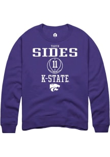 Taryn Sides  Rally K-State Wildcats Mens Purple NIL Sport Icon Long Sleeve Crew Sweatshirt