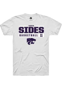 Taryn Sides  K-State Wildcats White Rally NIL Stacked Box Short Sleeve T Shirt