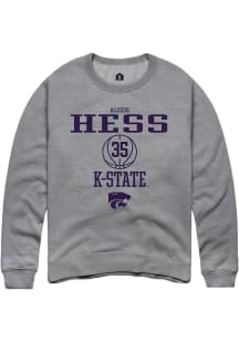 Alexis Hess  Rally K-State Wildcats Mens Graphite NIL Sport Icon Long Sleeve Crew Sweatshirt