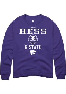 Alexis Hess  Rally K-State Wildcats Mens Purple NIL Sport Icon Long Sleeve Crew Sweatshirt