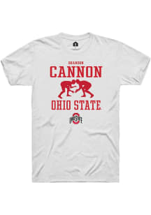 Brandon Cannon  Ohio State Buckeyes White Rally NIL Sport Icon Short Sleeve T Shirt