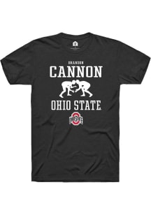 Brandon Cannon  Ohio State Buckeyes Black Rally NIL Sport Icon Short Sleeve T Shirt