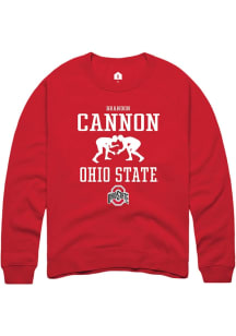 Brandon Cannon  Rally Ohio State Buckeyes Mens Red NIL Sport Icon Long Sleeve Crew Sweatshirt