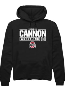 Brandon Cannon  Rally Ohio State Buckeyes Mens Black NIL Stacked Box Long Sleeve Hoodie