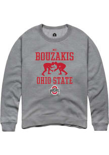 Nic Bouzakis  Rally Ohio State Buckeyes Mens Graphite NIL Sport Icon Long Sleeve Crew Sweatshirt