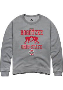 Ryder Rogotzke  Rally Ohio State Buckeyes Mens Graphite NIL Sport Icon Long Sleeve Crew Sweatshirt