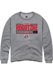 Ryder Rogotzke  Rally Ohio State Buckeyes Mens Graphite NIL Stacked Box Long Sleeve Crew Sweatshir..