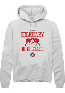 Vinny Kilkeary  Rally Ohio State Buckeyes Mens White NIL Sport Icon Long Sleeve Hoodie