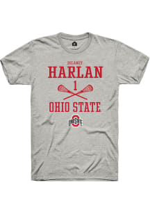 Delaney Harlan  Ohio State Buckeyes Ash Rally NIL Sport Icon Short Sleeve T Shirt
