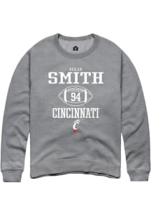 Keilan Smith  Rally Cincinnati Bearcats Mens Graphite NIL Sport Icon Long Sleeve Crew Sweatshirt