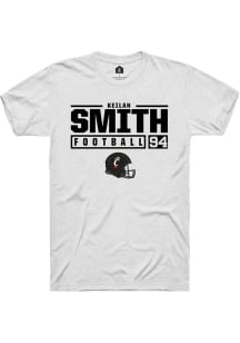 Keilan Smith  Cincinnati Bearcats White Rally NIL Stacked Box Short Sleeve T Shirt