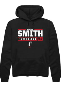 Keilan Smith  Rally Cincinnati Bearcats Mens Black NIL Stacked Box Long Sleeve Hoodie