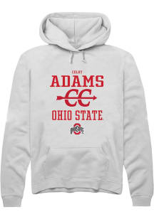Colby Adams  Rally Ohio State Buckeyes Mens White NIL Sport Icon Long Sleeve Hoodie