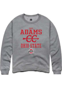 Colby Adams  Rally Ohio State Buckeyes Mens Graphite NIL Sport Icon Long Sleeve Crew Sweatshirt