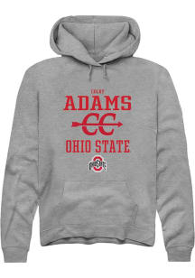 Colby Adams  Rally Ohio State Buckeyes Mens Graphite NIL Sport Icon Long Sleeve Hoodie