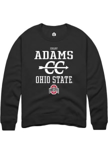 Colby Adams  Rally Ohio State Buckeyes Mens Black NIL Sport Icon Long Sleeve Crew Sweatshirt