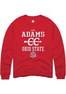 Colby Adams  Rally Ohio State Buckeyes Mens Red NIL Sport Icon Long Sleeve Crew Sweatshirt