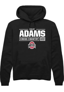 Colby Adams  Rally Ohio State Buckeyes Mens Black NIL Stacked Box Long Sleeve Hoodie