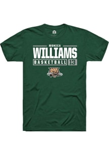 Monica Williams  Ohio Bobcats Green Rally NIL Stacked Box Short Sleeve T Shirt