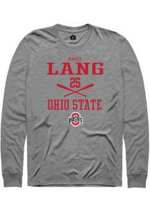 Hailey Lang  Ohio State Buckeyes Graphite Rally NIL Sport Icon Long Sleeve T Shirt