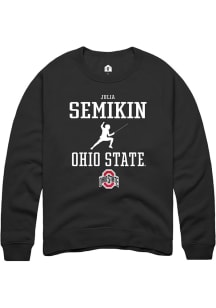 Julia Semikin  Rally Ohio State Buckeyes Mens Black NIL Sport Icon Long Sleeve Crew Sweatshirt