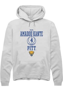 Papa Amadou Kante  Rally Pitt Panthers Mens White NIL Sport Icon Long Sleeve Hoodie