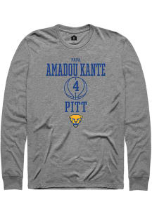 Papa Amadou Kante  Pitt Panthers Graphite Rally NIL Sport Icon Long Sleeve T Shirt