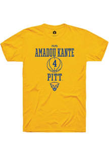 Papa Amadou Kante  Pitt Panthers Gold Rally NIL Sport Icon Short Sleeve T Shirt