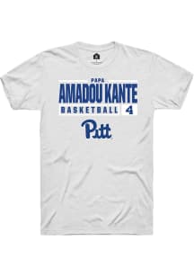 Papa Amadou Kante  Pitt Panthers White Rally NIL Stacked Box Short Sleeve T Shirt
