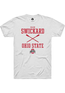 Halen Swickard  Ohio State Buckeyes White Rally NIL Sport Icon Short Sleeve T Shirt