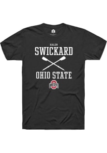 Halen Swickard  Ohio State Buckeyes Black Rally NIL Sport Icon Short Sleeve T Shirt
