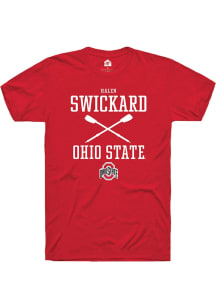 Halen Swickard  Ohio State Buckeyes Red Rally NIL Sport Icon Short Sleeve T Shirt