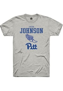 Caleia Johnson  Pitt Panthers Ash Rally NIL Sport Icon Short Sleeve T Shirt
