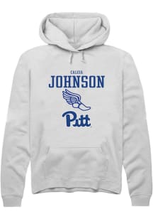 Caleia Johnson  Rally Pitt Panthers Mens White NIL Sport Icon Long Sleeve Hoodie
