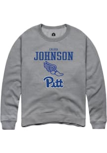 Caleia Johnson  Rally Pitt Panthers Mens Graphite NIL Sport Icon Long Sleeve Crew Sweatshirt